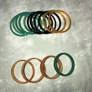 Glass plastic bangles